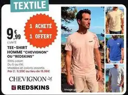 E.Leclerc Chevignon - tee-shirt homme chevignon ou redskins offre