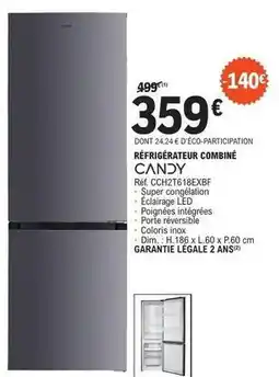 E.Leclerc Candy - réfrigérateur combiné offre