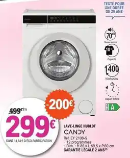 E.Leclerc Candy - lave-linge hublot offre