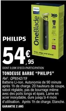 E.Leclerc Philips - tondeuse barbe philips offre