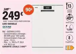 E.Leclerc Dim - lave-vaisselle ocean offre