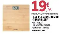 E.Leclerc Terraillon - pêse personne bambo terraillon offre