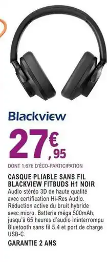 E.Leclerc Casque pliable sans fil offre