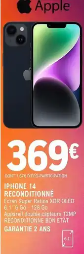 E.Leclerc Apple - iphone 14 reconditionne offre