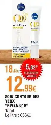 E.Leclerc Nivea - soin contour des yeux q10 offre