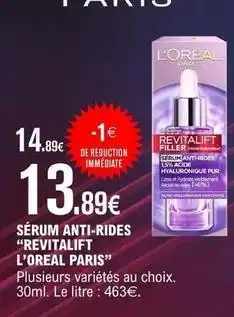 E.Leclerc Sérum anti-rides revitalift offre