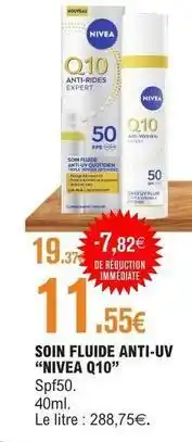 E.Leclerc Nivea - soin fluide anti-uv q10 offre