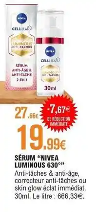 E.Leclerc Nivea - sérum luminous 630 offre
