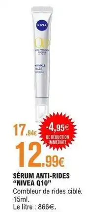 E.Leclerc Nivea - sérum anti-rides q10 offre