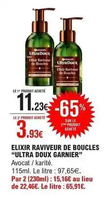 E.Leclerc Garnier - elixir raviveur de boucles ultra doux offre