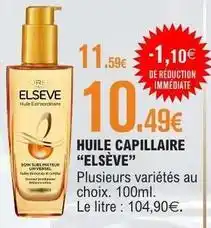 E.Leclerc Elsève - huile capillaire offre