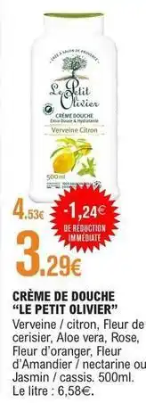 E.Leclerc Le petit olivier - crème de douche offre