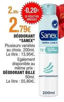 E.Leclerc Sanex - déodorant offre