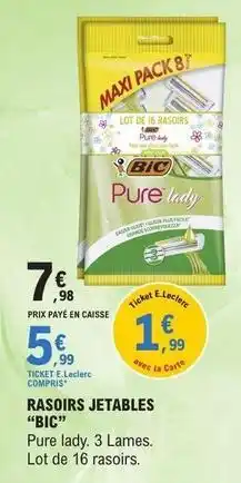 E.Leclerc Bic - rasoirs jetables offre