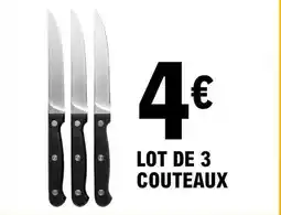 E.Leclerc Lot de 3 couteaux offre