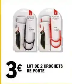 E.Leclerc Lot de 2 crochets de porte offre