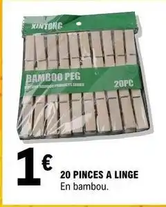 E.Leclerc Peg - 20 pinces a linge offre