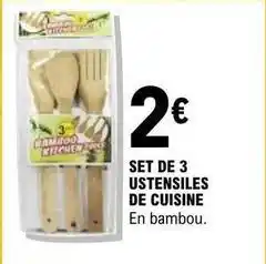 E.Leclerc Set de 3 ustensiles de cuisine offre