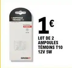 E.Leclerc Ampoules témoins t10 12v 5w offre