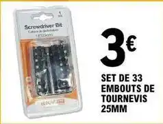 E.Leclerc Set de 33 embouts de tournevis offre