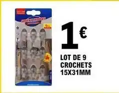 E.Leclerc Lot de 9 crochets offre
