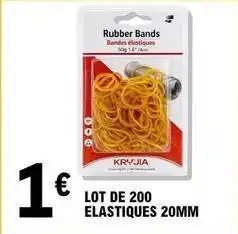 E.Leclerc Lot de 200 elasticues 20mm offre