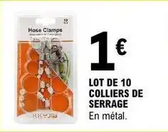 E.Leclerc Lot de 10 colliers de serrage offre