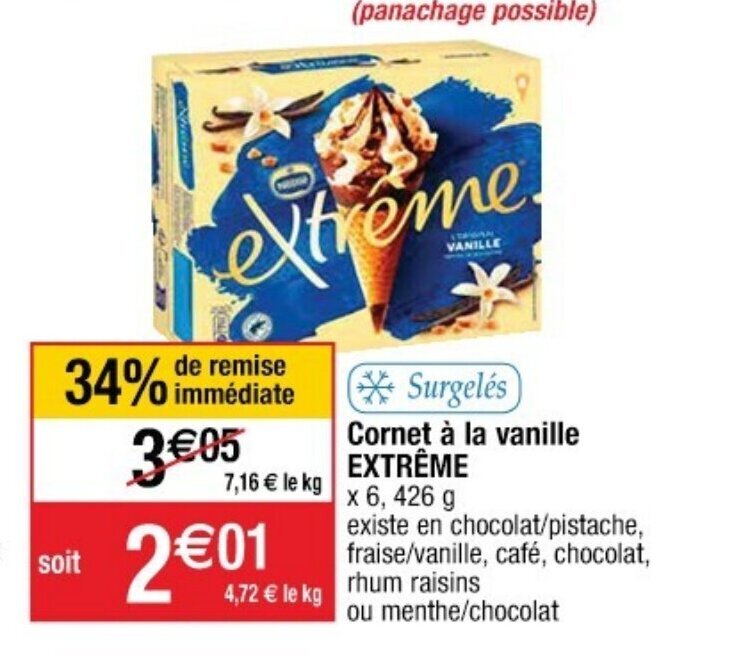 Promo à La Vanille chez Cora
