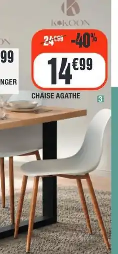 La Foir'Fouille KOKOON CHAISE AGATHE offre