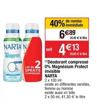 Cora x Carrefour Déodorant Compressé offre