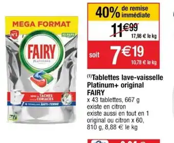Cora x Carrefour Tablettes Lave-Vaisselle offre