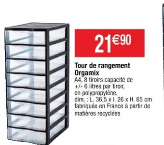 Cora x Carrefour Tour de Rangement offre