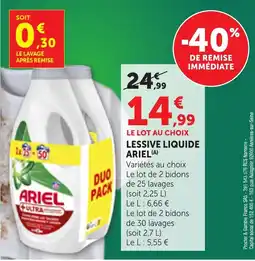 Bi1 ARIEL Lessive liquide offre