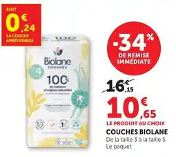 Bi1 Biolane Couches offre