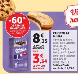 Bi1 Milka CHOCOLAT offre