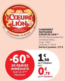 Bi1 Cœur de Lion Camembert offre