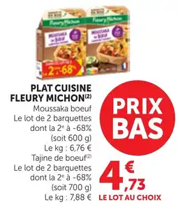Bi1 FLEURY MICHON Moussaka boeuf offre