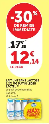 Bi1 LACTEL LAIT UHT SANS LACTOSE offre