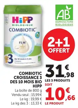Bi1 HIPP COMBIOTIC CROISSANCE 3 offre