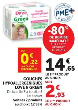Bi1 Love & Green Couches hypoallergéniques offre