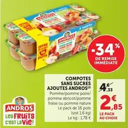 Bi1 ANDROS COMPOTES offre