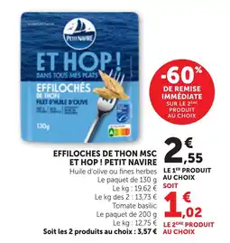 Bi1 PETIT NAVIRE EFFILOCHÉS DE THON MSC offre