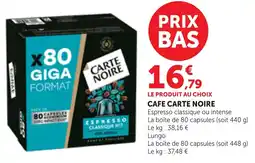 Bi1 CARTE NOIRE CAFE offre