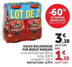 Bi1 PANZANI Sauce bolognaise offre