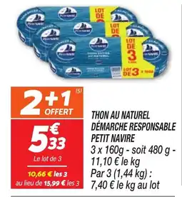 Netto Petit Navire Thon au naturel offre