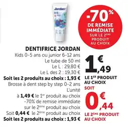 Bi1 Jordan Dentifrice offre