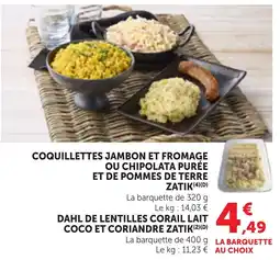 Bi1 ZATIK COQUILLETTES JAMBON ET FROMAGE offre