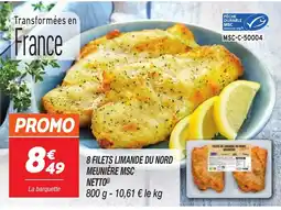 Netto 8 FILETS LIMANDE DU NORD MEUNIÈRE MSC offre