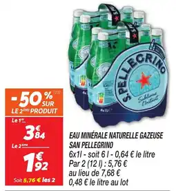 Netto SAN PELLEGRINO EAU MINÉRALE NATURELLE GAZEUSE offre