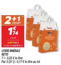 Netto Netto Litière minérale offre